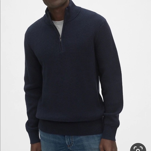 GAP Other - 🎉2xHP🎉Gap Waffle Stitch Quarter-zip Mockneck